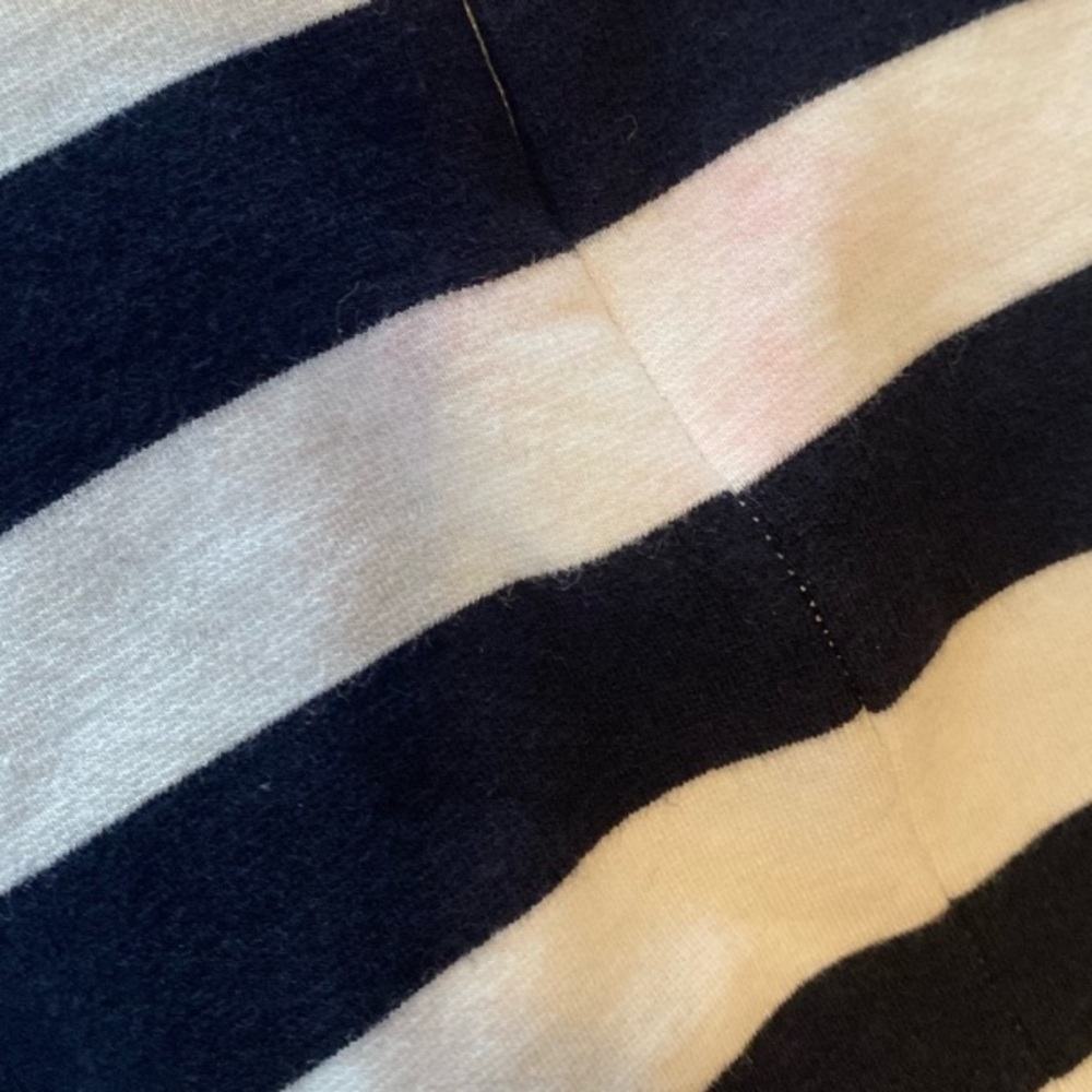 Talbots Navy Blue and White Striped Blouse - Picture 8 of 8